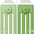 CI-RC-GREEN-024 - Richmond Green 4 Column Victorian Cast Iron Radiator H660mm x W776mm CI-RC-GREEN-024 - Richmond Green 4 Column Victorian Cast Iron Radiator H660mm x W776mm